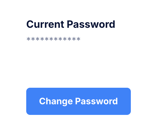 Change password screen