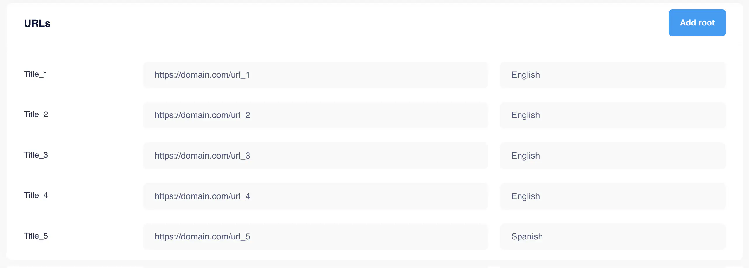 URLs Integration