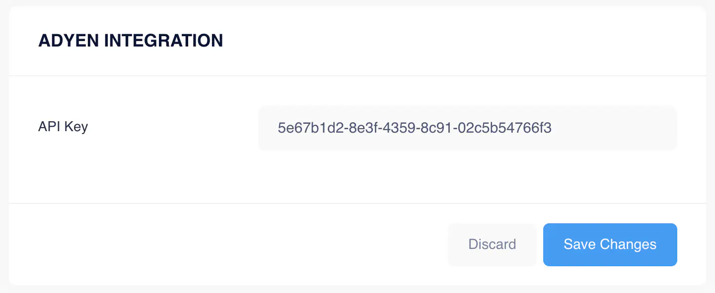 Adyen Integration
