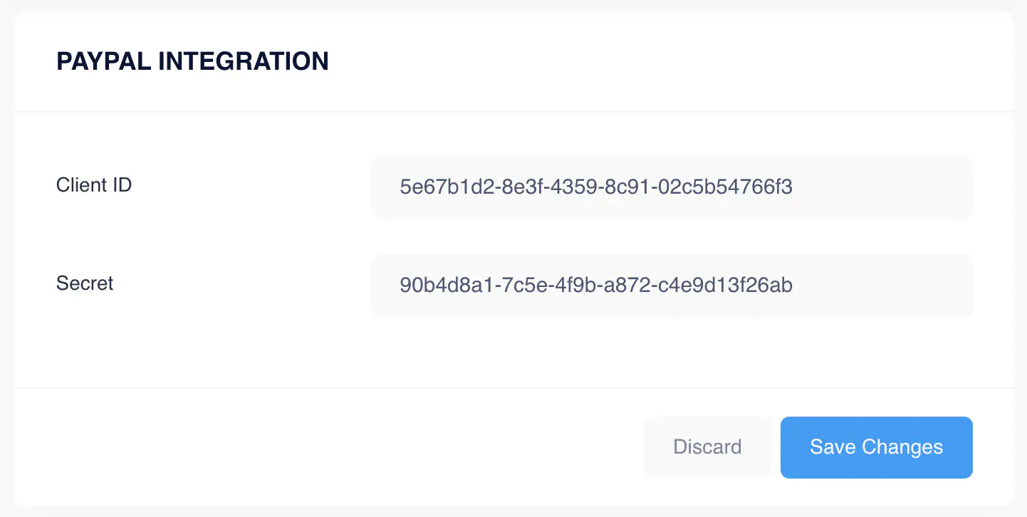 Paypal Integration