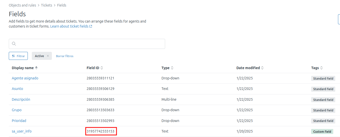 Zendesk custom field